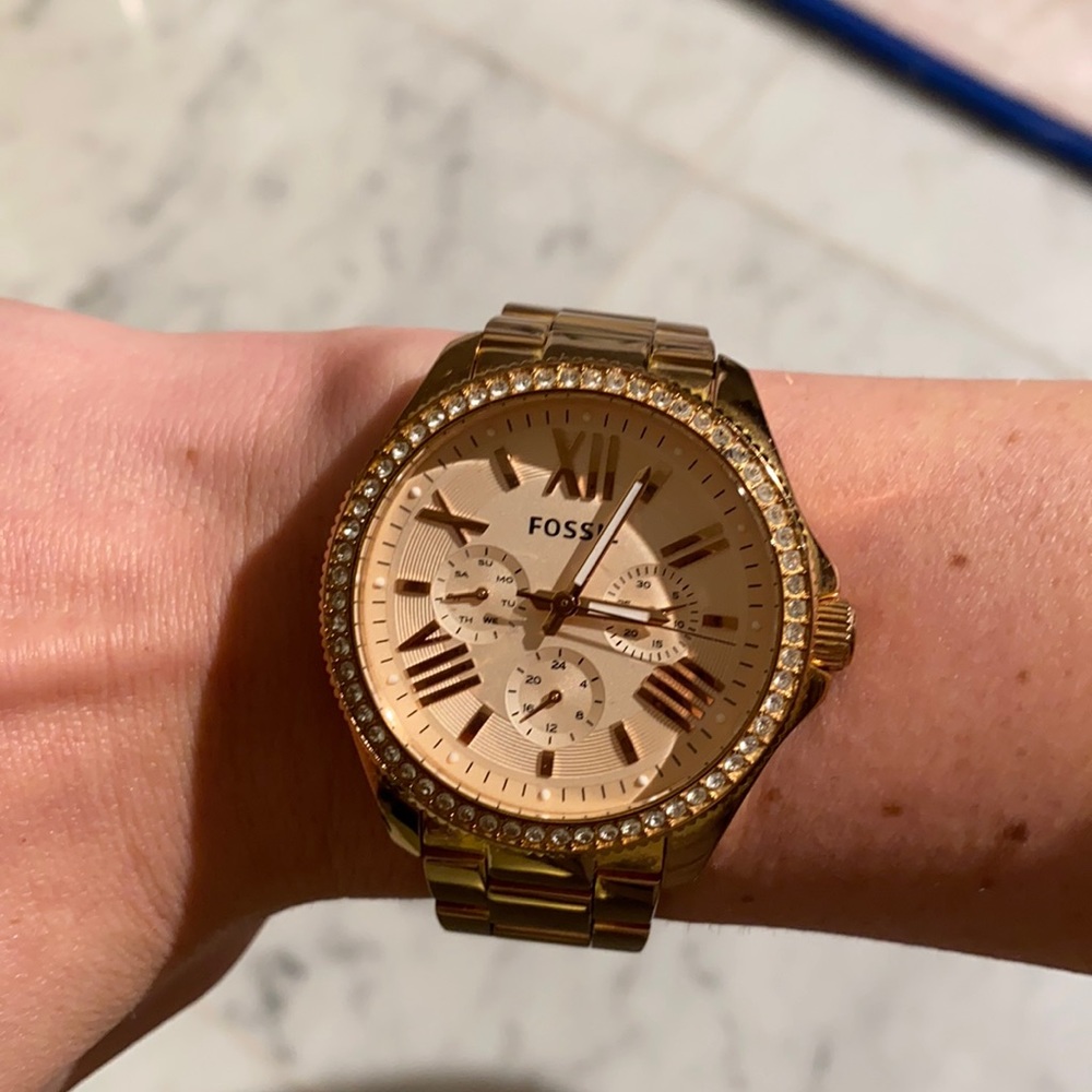 Rose Gold Fossil Watch